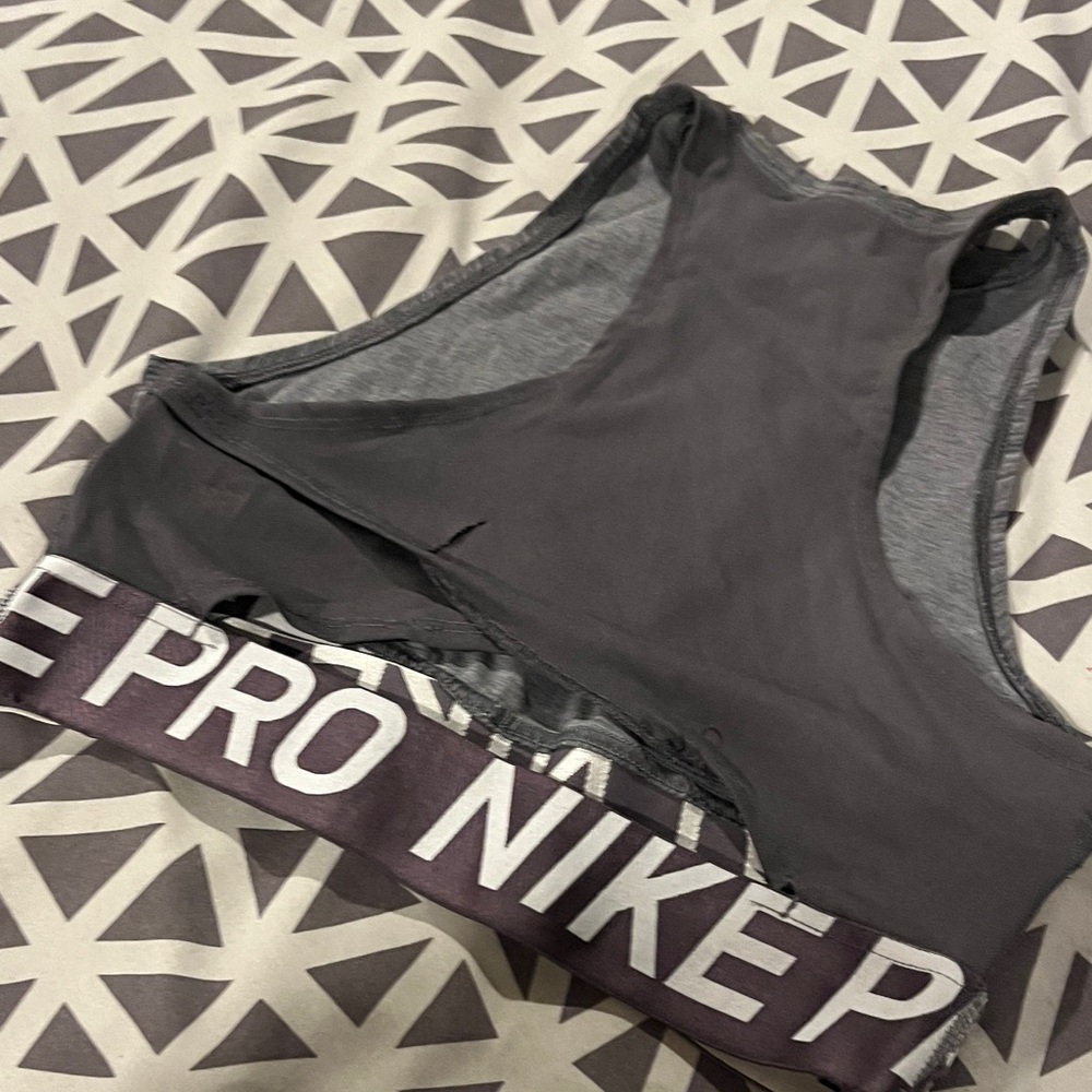 Nike Pro Charcoal Sports Bra